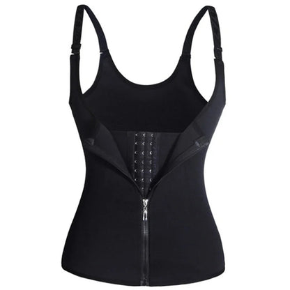 Body Shaper Sleeveless Top Tummy Control, Waist Trainer Tank Top For Women With Zipper, Activewear Underwear