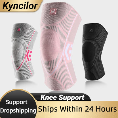 Anti Slip Silicone Knee Sleeve, Professional Knee Support Compression, Braces for Meniscus Tear Knee Pain