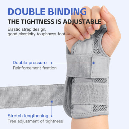 Adjustable Dual Strap Wrist Guard 12 Finger Joint Pain Tendon Sheath Thumb Strain Protection Thin D 2
