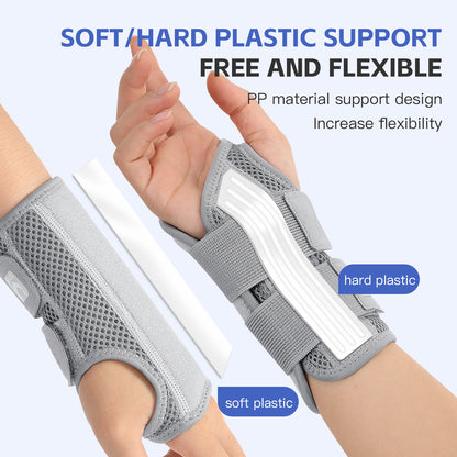 Adjustable Dual Strap Wrist Guard 12 Finger Joint Pain Tendon Sheath Thumb Strain Protection Thin D 3