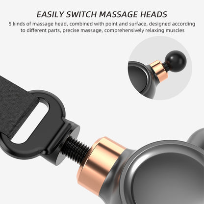 Powerful Multi-Functional Vibrating Massage, 5 Gear Fascia Gun, Stretch Strap, Relieve Muscle Soreness and Weakness