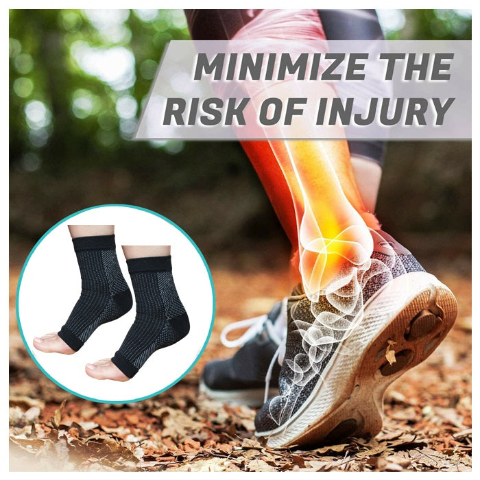 Compression Socks for Ankle Support, 1Pair Plantar Fasciitis Socks Sleeves, Injury Recovery Eases Swelling Women Men