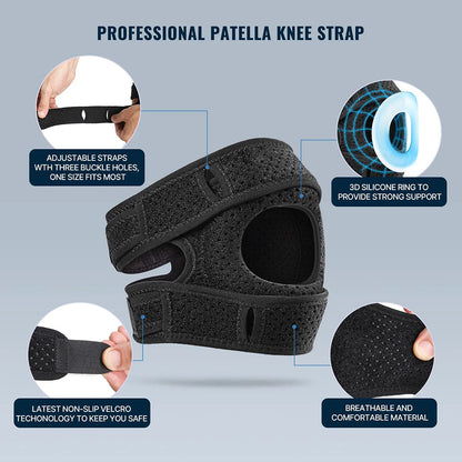 Knee Compression Sleeve Guard, Patella Brace for Women Men Pain Relief Workout Support
