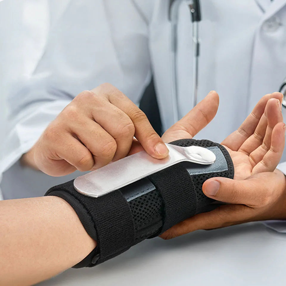 Night Sleep Hand Brace for Pain Relief, Adjustable Wrist Support and Metal Splint Stabilizer, Wrist Brace Carpal Tunnel