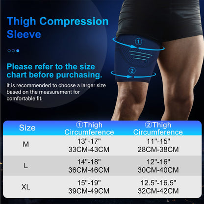 Antislip Breathable Quad And Hamstring Support Brace 1Pcs Thigh Compression Sleeve Upper Leg Compre 1