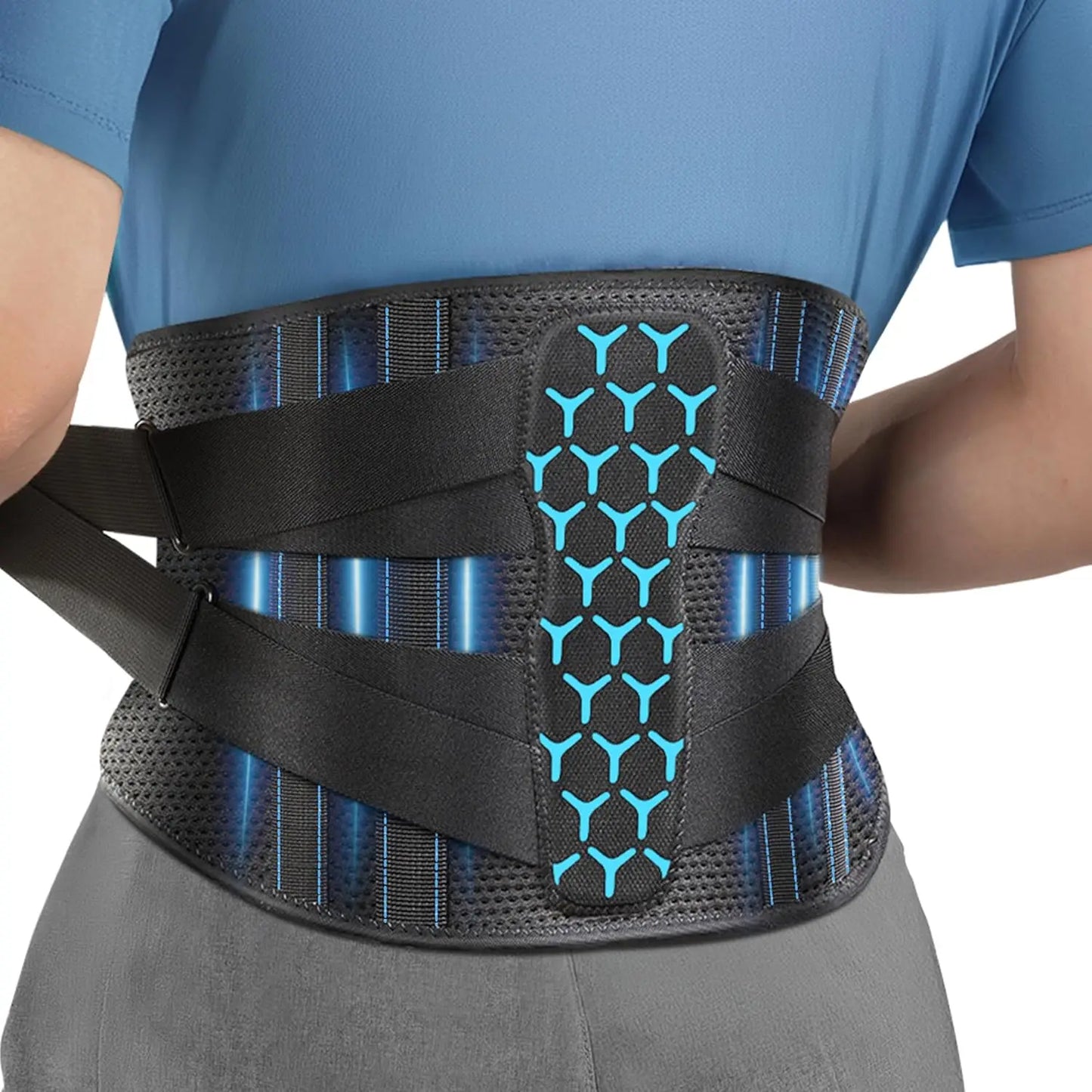 Lumbar Support Belt Back Brace For Lower Back Pain Comfortable 3D Pad Ergonomic 7 Stays Support Eas 2