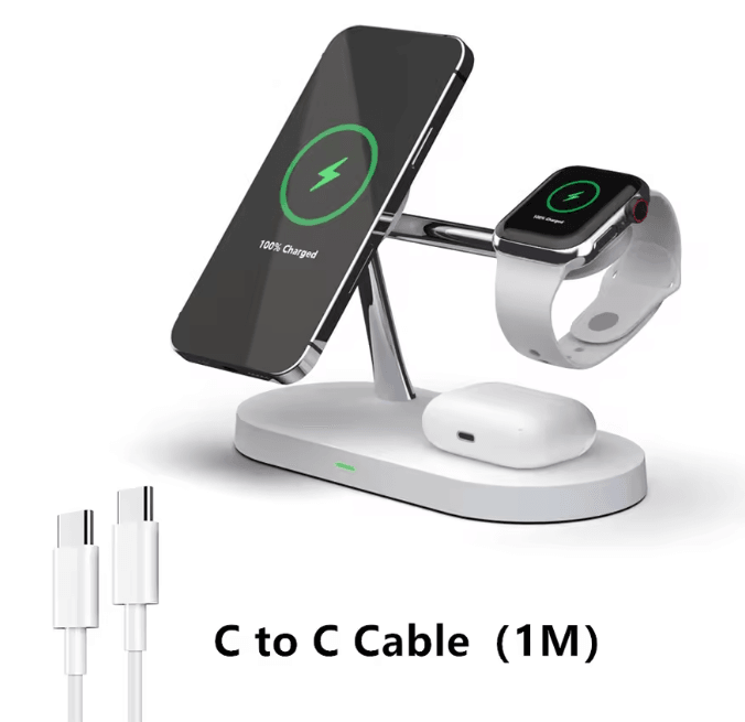 3 In 1 Wireless Charger Stand For IPhone Apple Watch And AirPods Fast Charging Station 3