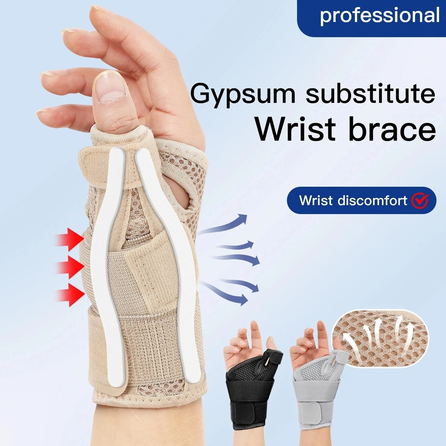 Thumb Protector Guard Wrist Splint Flexible Breathable Support For Arthritis Tendonitis Fits Both H 1