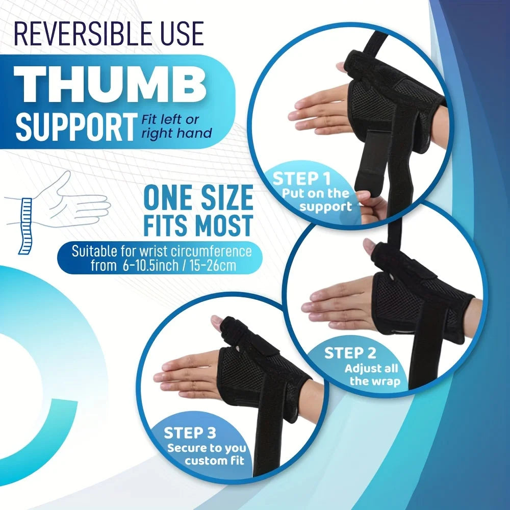 Thumb Support Wrist Brace Stabilizing Thumb Splint For Men And Women Hand  Wrist Brace Fits Either  4