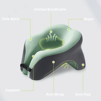 Portable Memory Foam Travel Pillow With Ergonomic U Shaped Neck Cushion 2