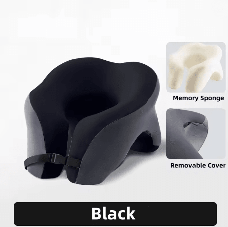 Portable Memory Foam Travel Pillow With Ergonomic U Shaped Neck Cushion 5
