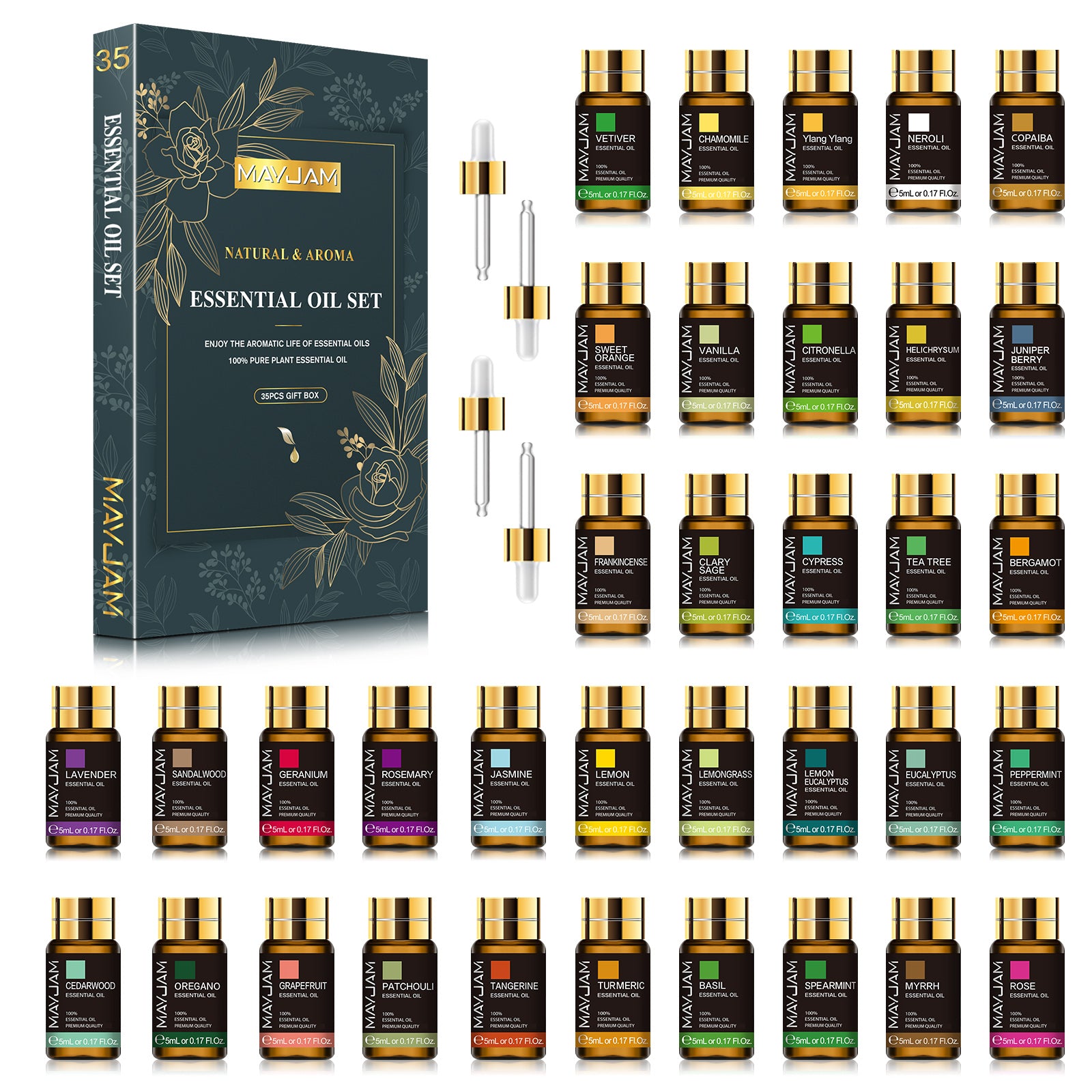 Essential Oils Set For Diffuser DIY Candle Scent Massage Burner Air Freshener Aroma Oil Gift Box 5