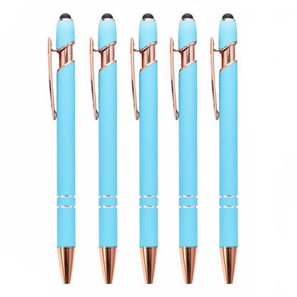 Premium Metal Stylus Pen, 2 in 1 Ballpoint Pen with Stylus Tip, Black Ink Refill, for Smartphone, Tablet, Ideal Gift
