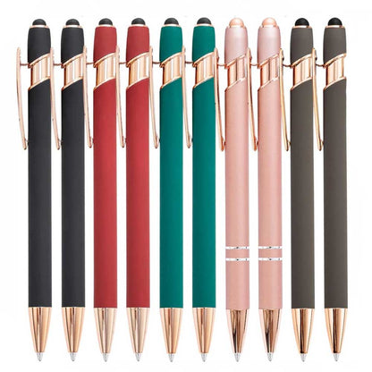 Premium Metal Stylus Pen, 2 in 1 Ballpoint Pen with Stylus Tip, Black Ink Refill, for Smartphone, Tablet, Ideal Gift