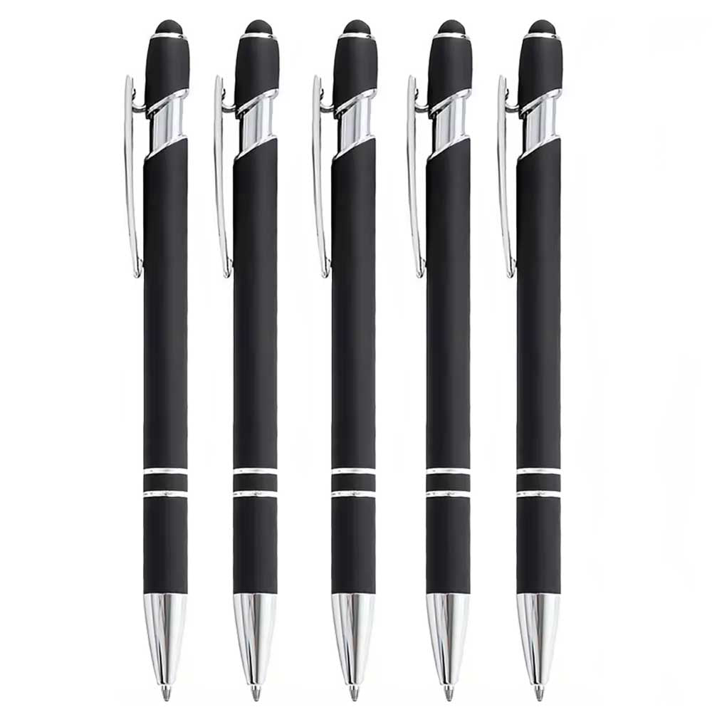 Premium Metal Stylus Pen, 2 in 1 Ballpoint Pen with Stylus Tip, Black Ink Refill, for Smartphone, Tablet, Ideal Gift