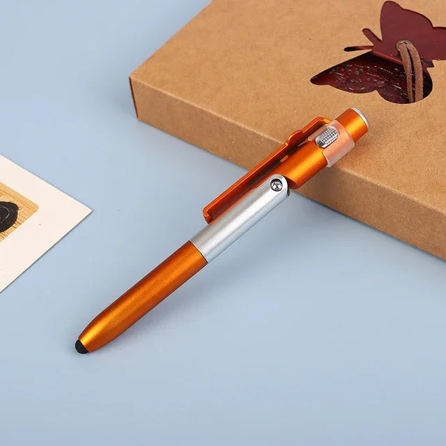 Multi Function 4 In 1 Stylus Pen Ballpoint Pen Capacitive Stylus With Flashlight And Phone Holder S 6