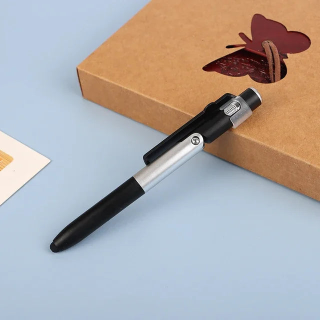 Multi Function 4 In 1 Stylus Pen Ballpoint Pen Capacitive Stylus With Flashlight And Phone Holder S 9