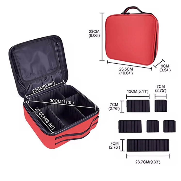 Waterproof Travel Makeup Bag With Cosmetic Storage And Brush Organizer 9