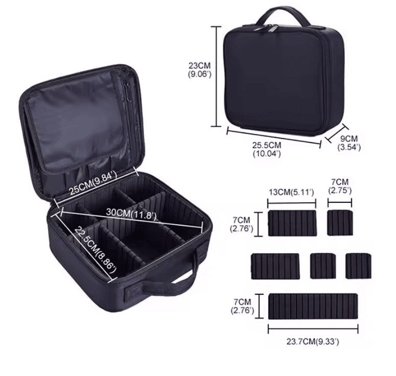 Waterproof Travel Makeup Bag With Cosmetic Storage And Brush Organizer 4