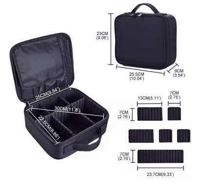 Waterproof Travel Makeup Bag With Cosmetic Storage And Brush Organizer 4