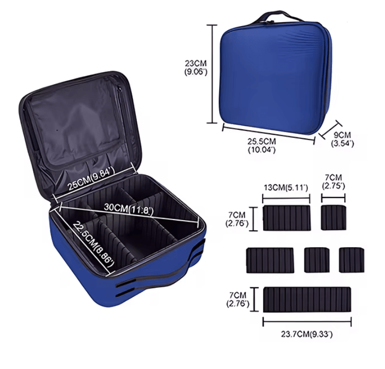 Waterproof Travel Makeup Bag With Cosmetic Storage And Brush Organizer 5