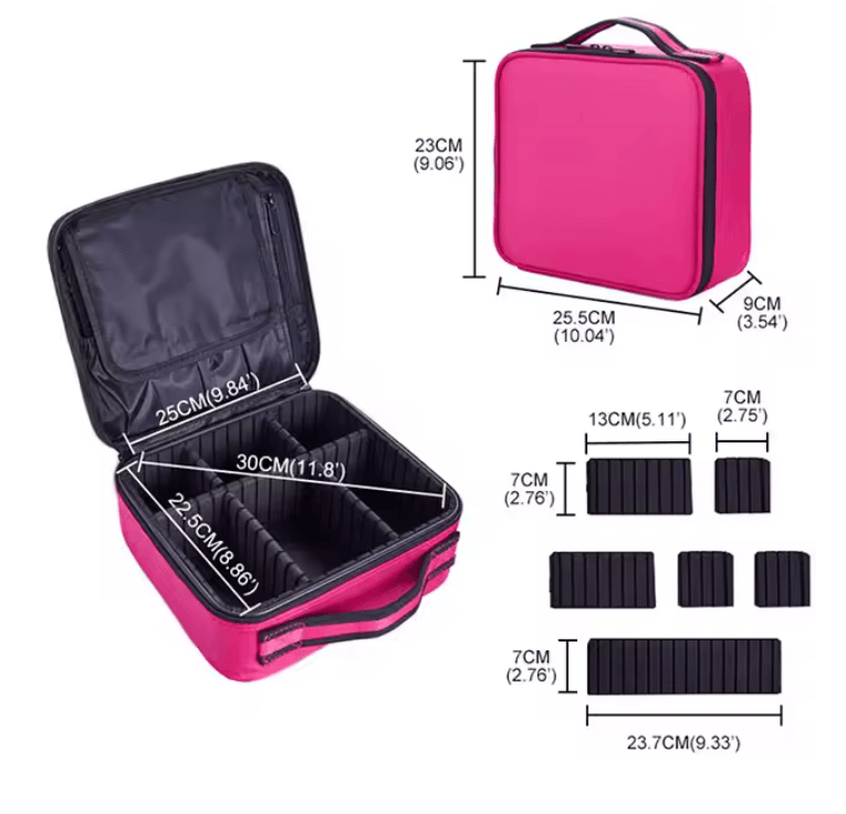 Waterproof Travel Makeup Bag With Cosmetic Storage And Brush Organizer 6