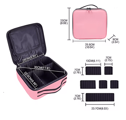 Waterproof Travel Makeup Bag With Cosmetic Storage And Brush Organizer 7