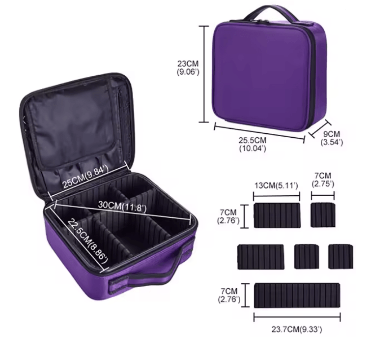 Waterproof Travel Makeup Bag With Cosmetic Storage And Brush Organizer 8