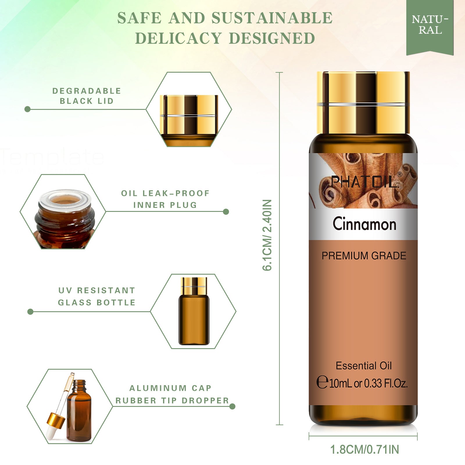 Cinnamon Essential Oil Pure Natural For Diffuser Spa Massage Aromatherapy DIY Candle  Soap Crafting 4