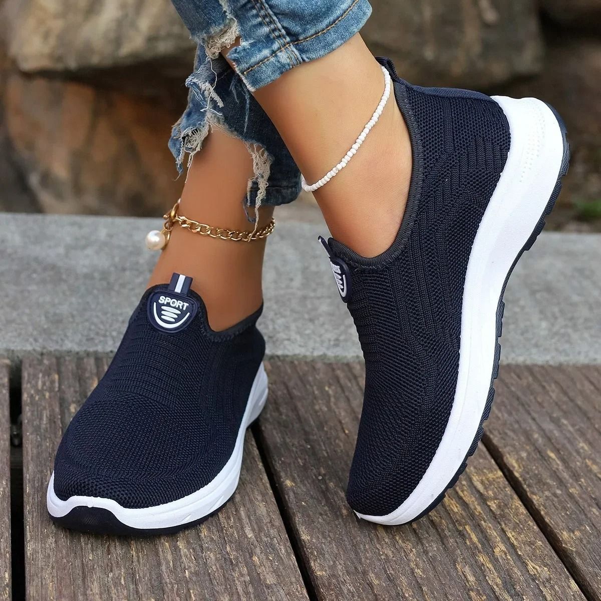 Lightweight Mesh Casual Shoes Women Breathable Soft Sole Summer Flats 8