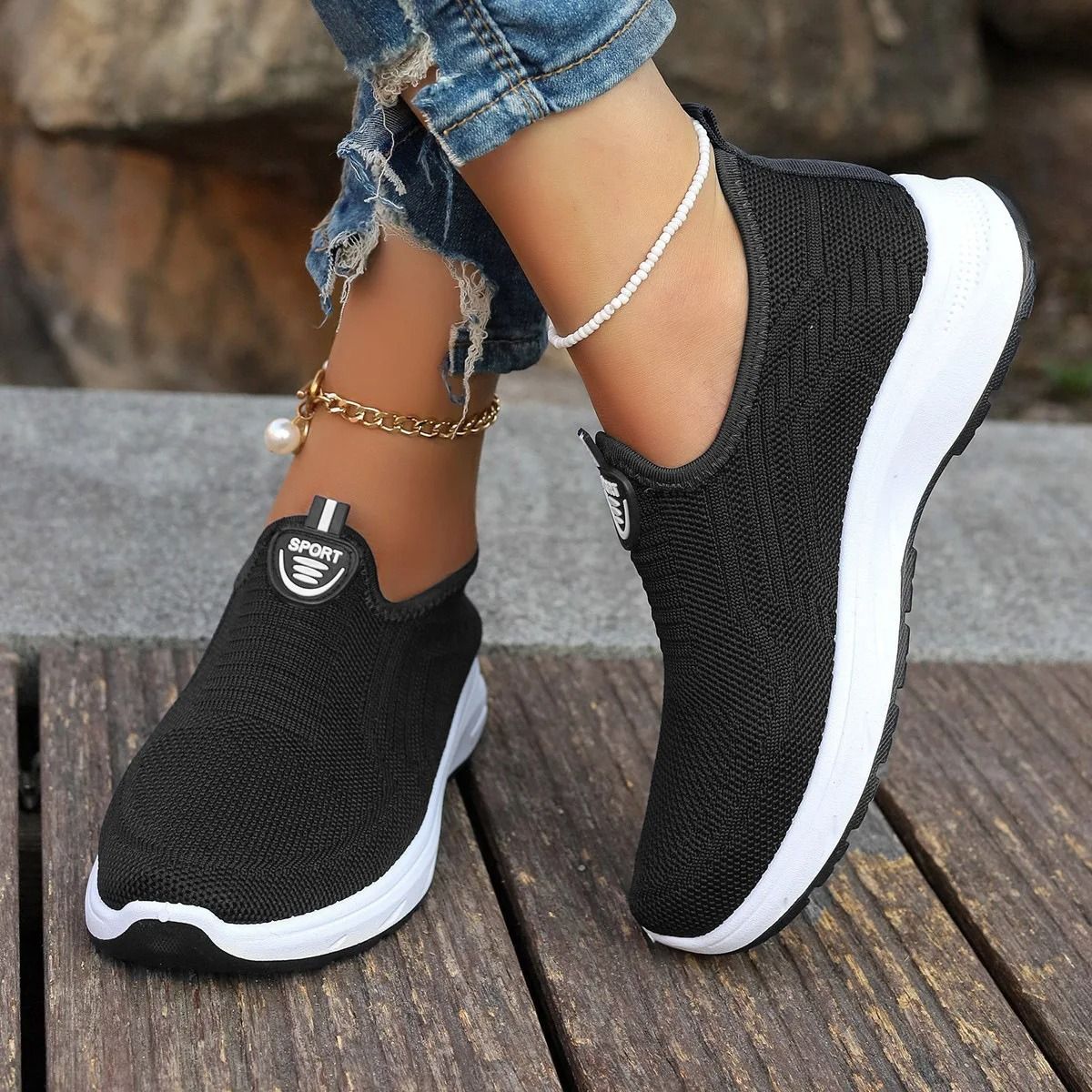 Lightweight Mesh Casual Shoes Women Breathable Soft Sole Summer Flats 4