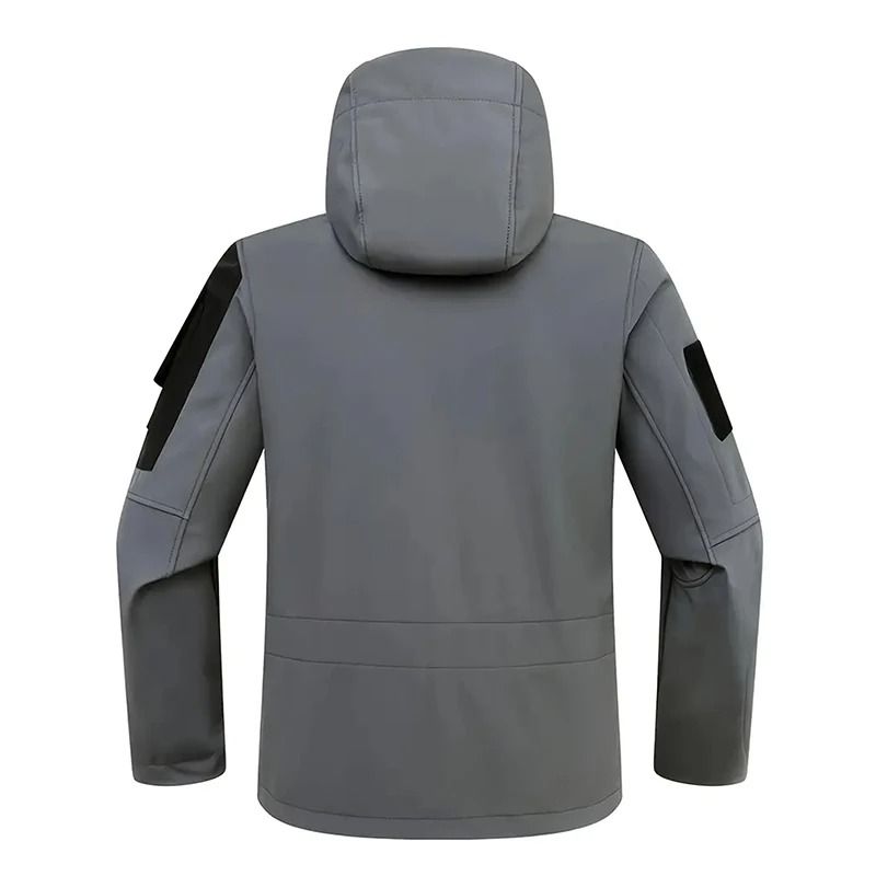 Men Tactical Soft Shell Waterproof Jacket With Fleece Lining 3