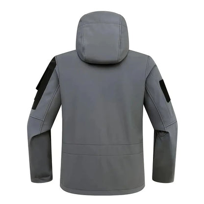 Men Tactical Soft Shell Waterproof Jacket With Fleece Lining 3