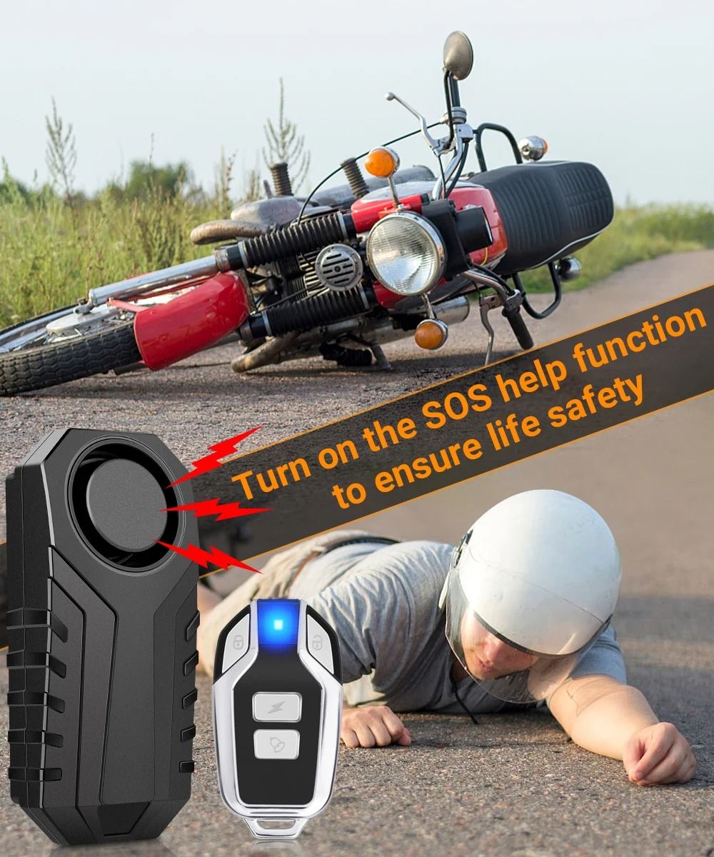 Wireless Vibration Alarm Anti Theft IP55 For Motorcycle And Bicycle 4
