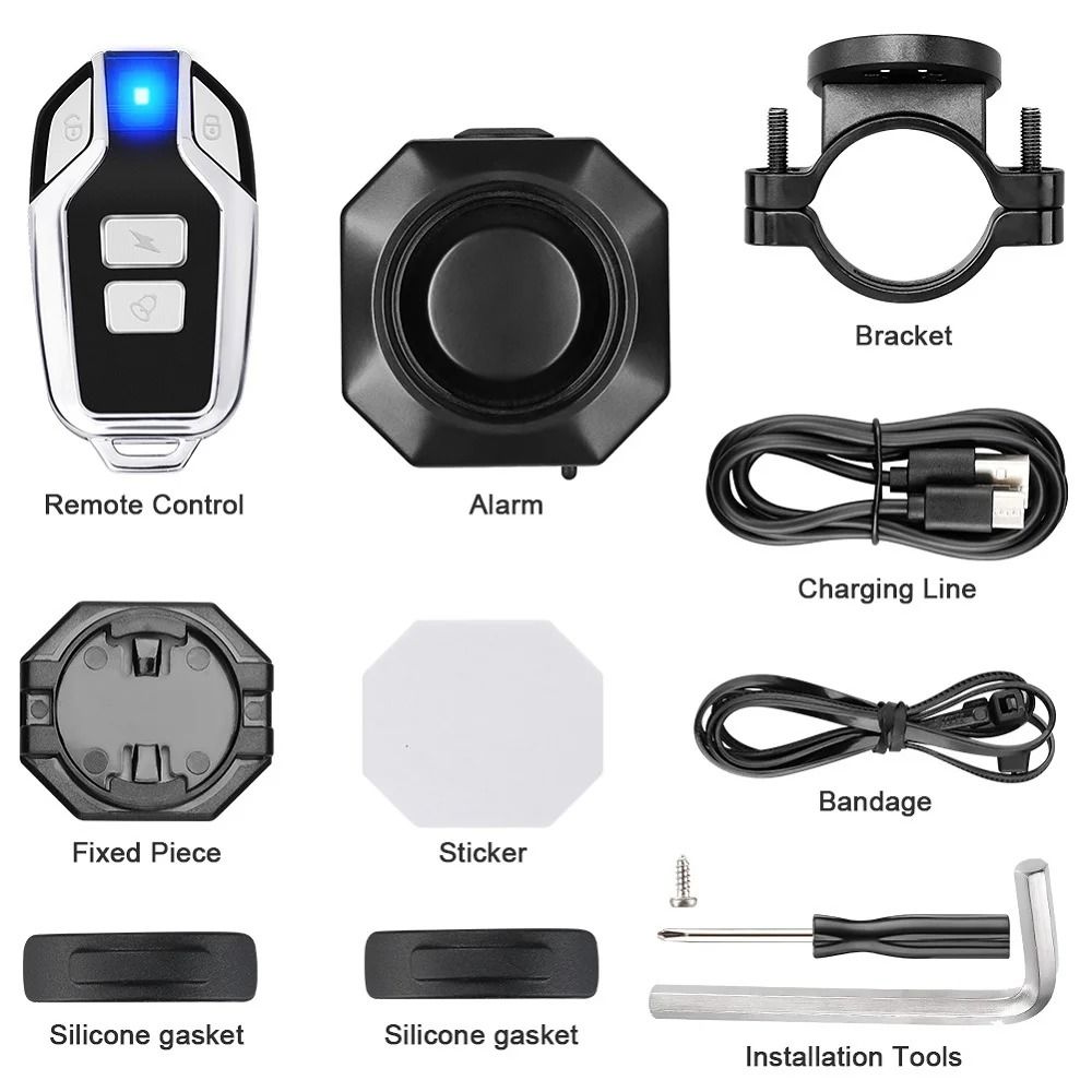 Wireless Vibration Alarm Anti Theft IP55 For Motorcycle And Bicycle 11