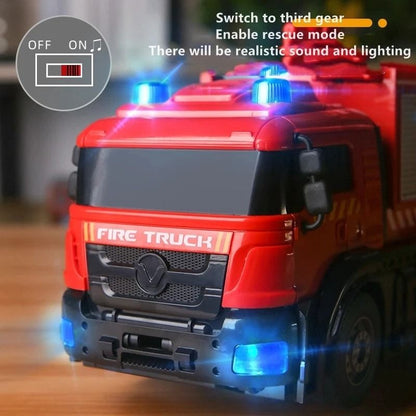 Transforming RC Engine Truck Robot Toy With Lights For Kids 4