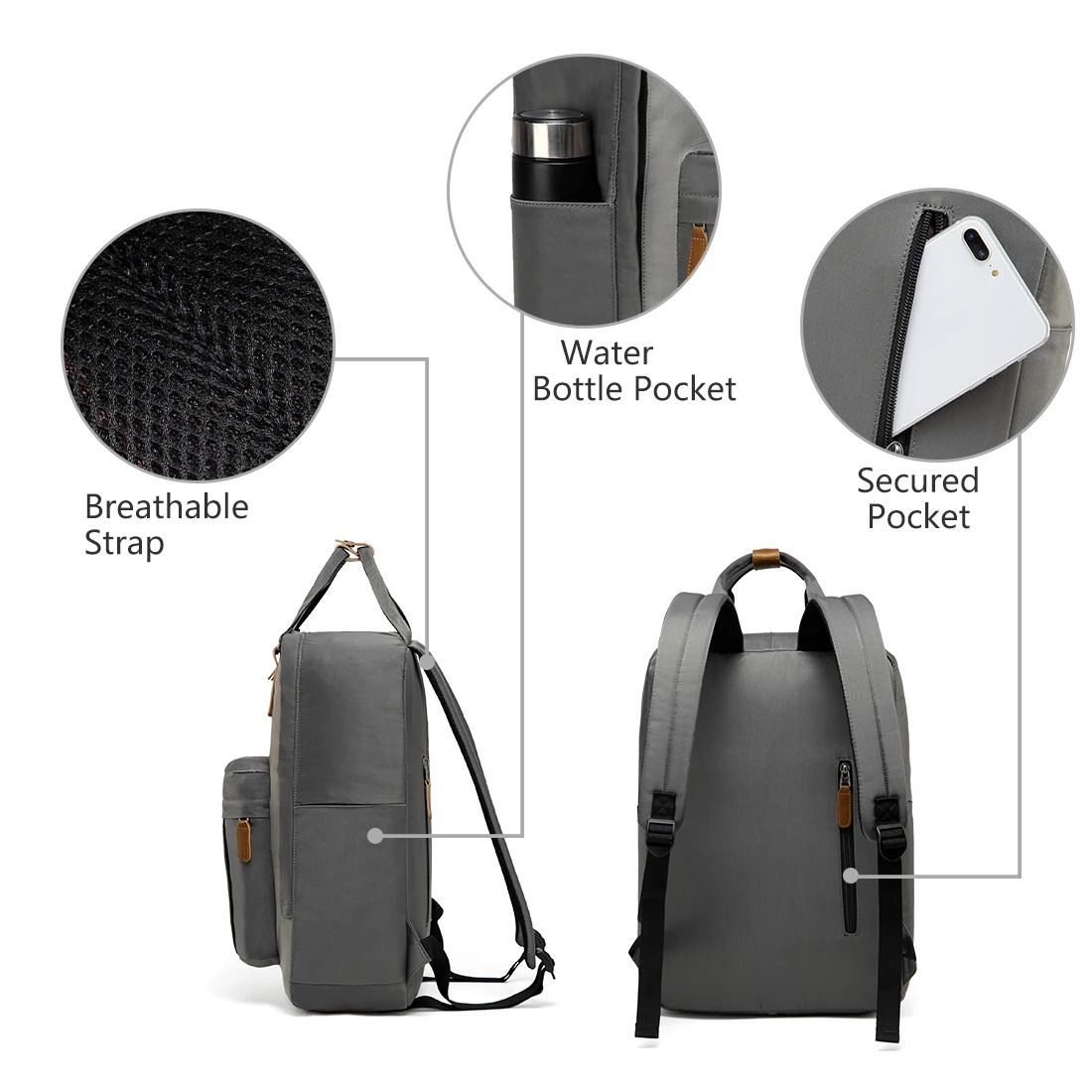 Extra Large Travel Backpack With USB Charging Port 4