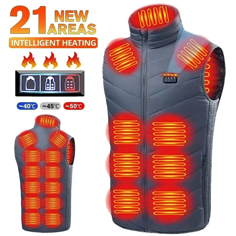 Smart USB Heated Vest with Adjustable Temperature for Winter