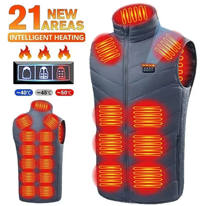 Smart USB Heated Vest with Adjustable Temperature for Winter