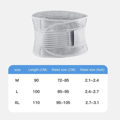 Ergonomic Back Support Belt, Spine Support Corset, Adjustable Breathable Waist Brace, Lumbar Support Belt