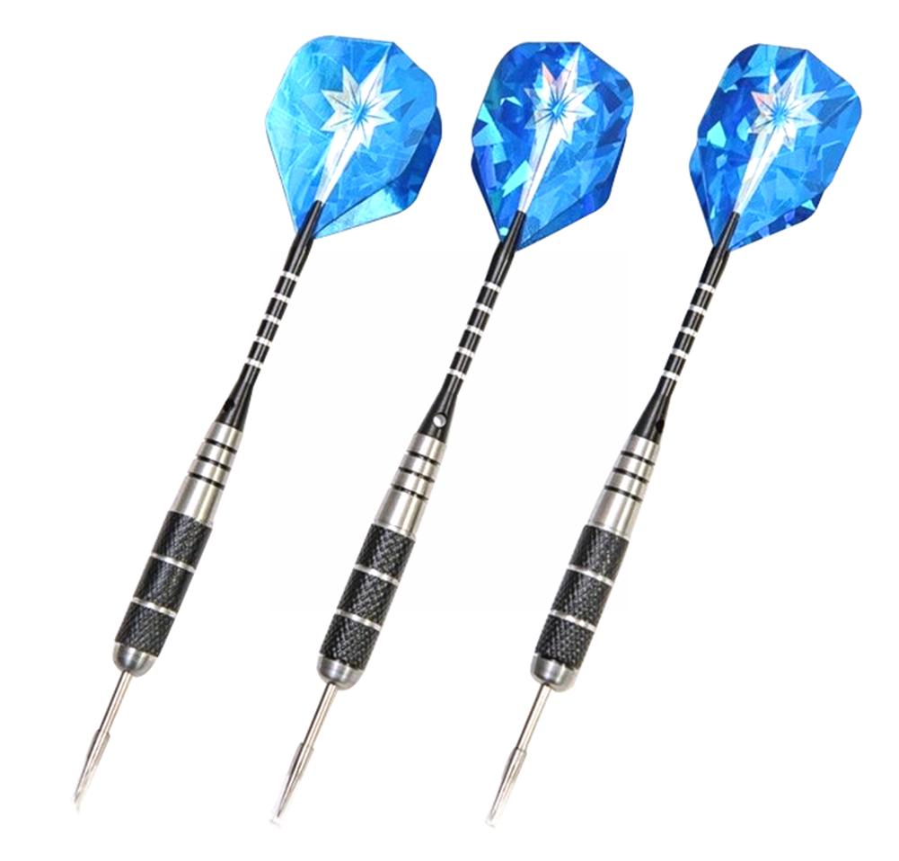 Professional Tungsten Steel Tip Darts Set, 3pcs Steel Shafts and Flights for Sports