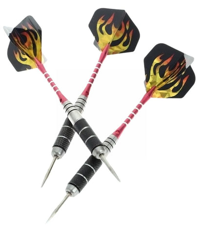 Professional Tungsten Steel Tip Darts Set, 3pcs Steel Shafts and Flights for Sports