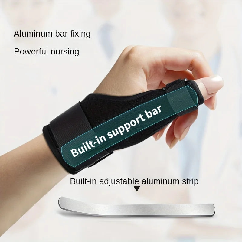 Lightweight Adjustable Thumb and Wrist Brace with Detachable Aluminum Splint for Men Women Breathable Support