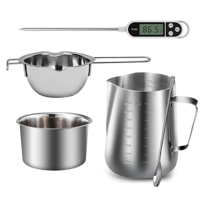 Stainless Steel Candle Making Pouring Pot Double Boiler Wax Melting Pot DIY Candle Making Starter Kit High Quality Tools