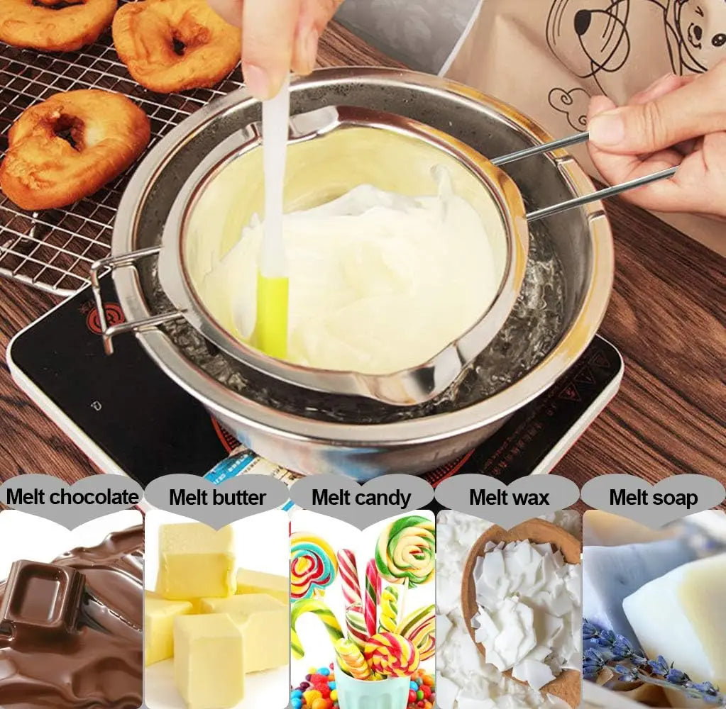 Stainless Steel Candle Making Pouring Pot Double Boiler Wax Melting Pot DIY Candle Making Starter K
