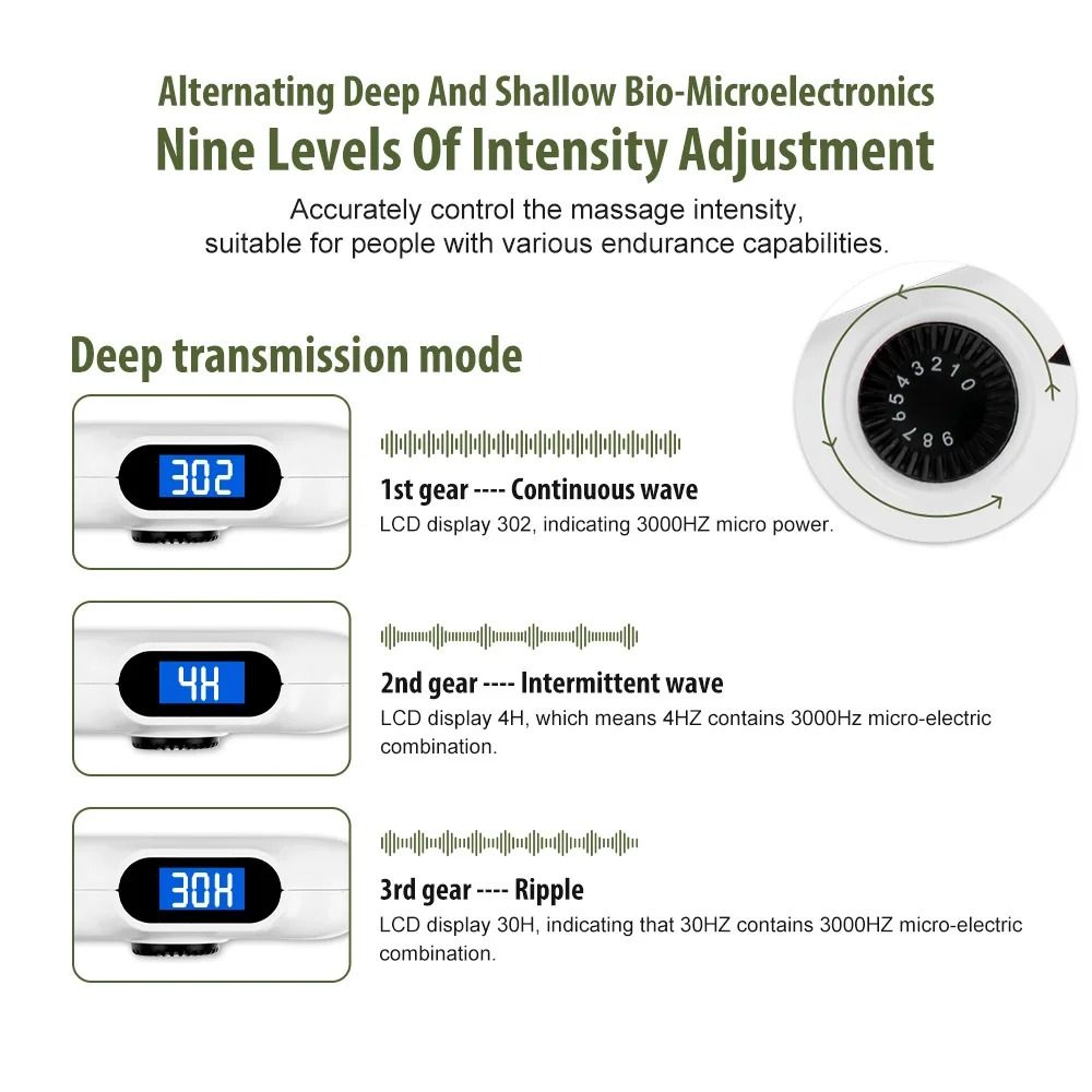 Digital Acupuncture Pen Muscle Stimulator With Display 4