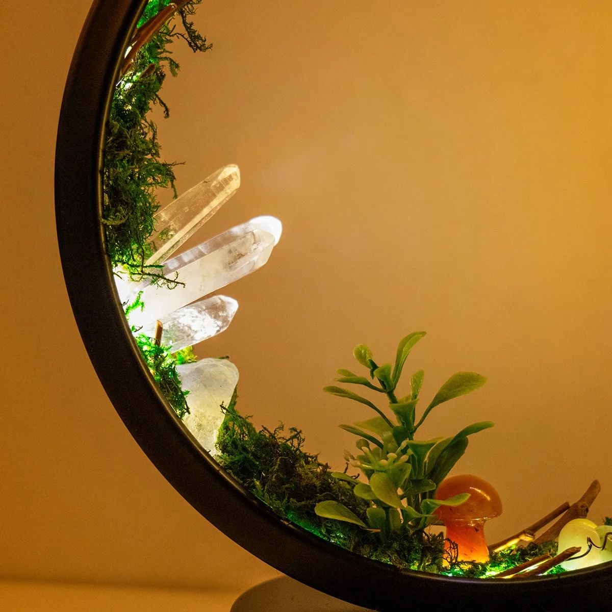 Natural Quartz Forest Crystal LED Night Light 4