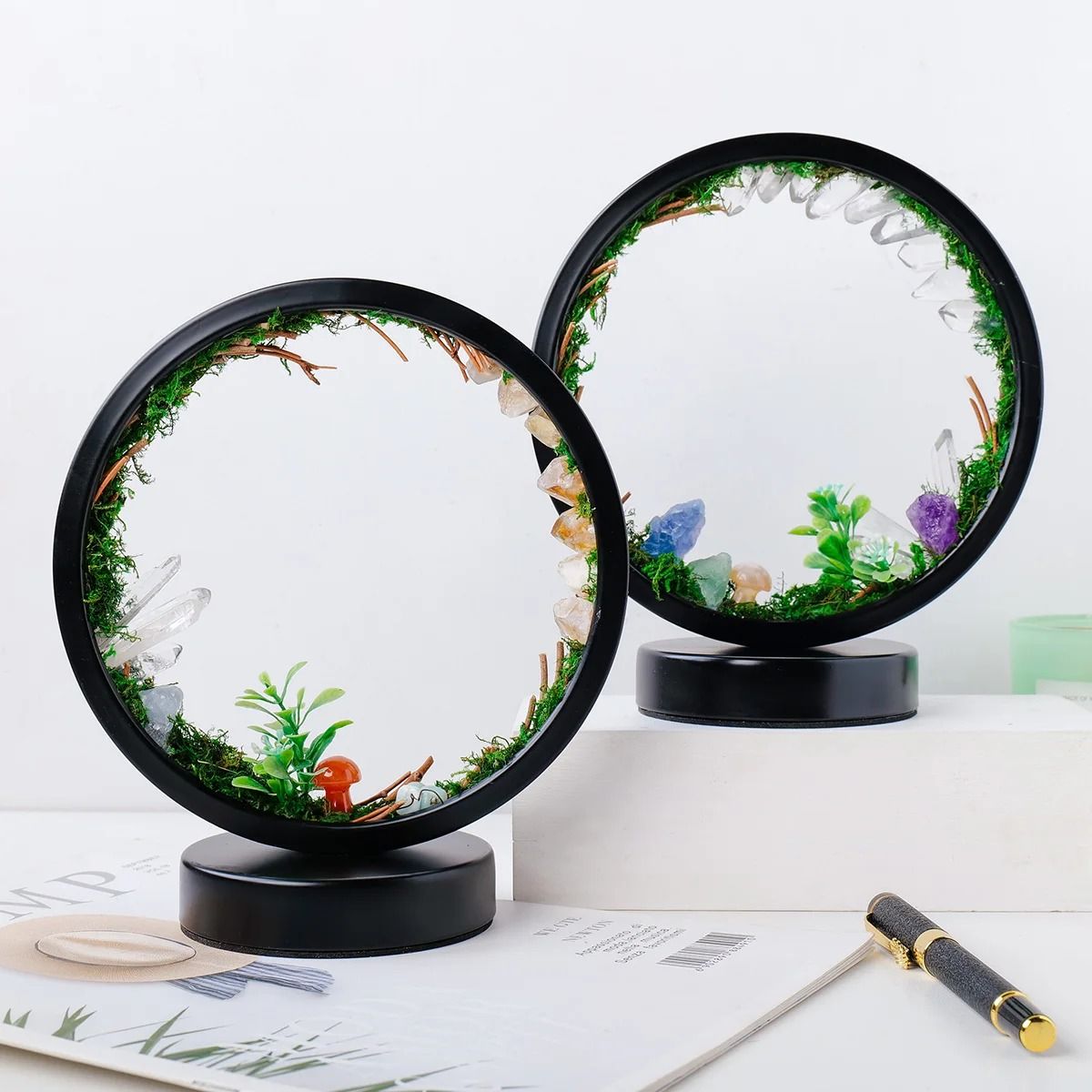 Natural Quartz Forest Crystal LED Night Light 6