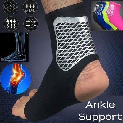 Sports Fitness Ankle Brace, Compression Foot Support Bandage, Achilles Tendon Protector, Pain Relief for Sprain