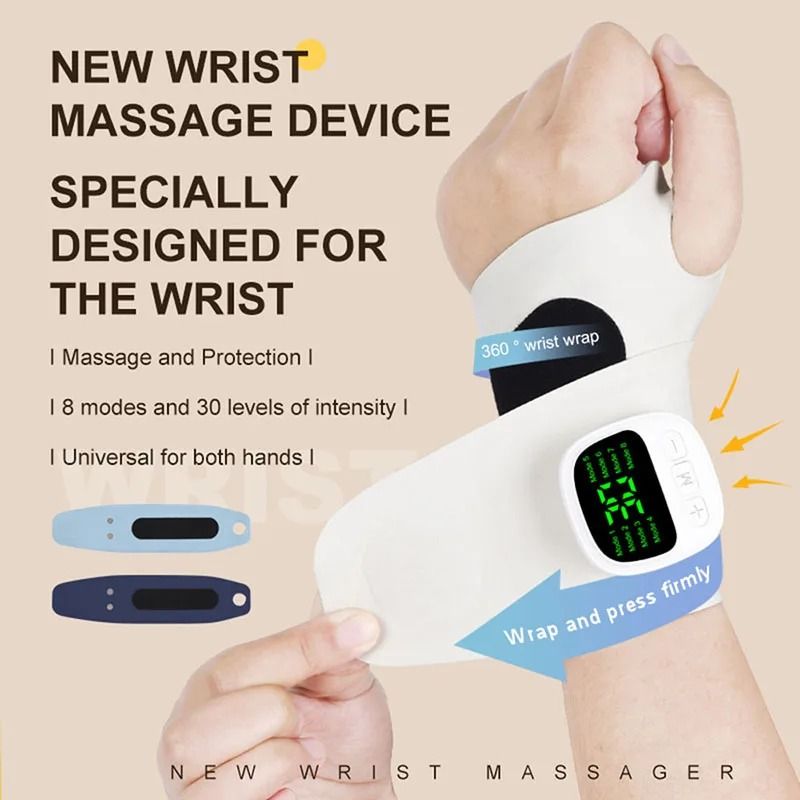 Cordless Wrist Massager With Vibration Therapy 1